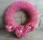 chunky pink flower wreath
