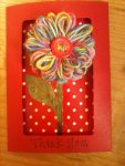 flower brooch card