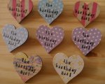 birthday girl wooden badges