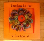 flower brooch gift card
