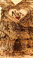 pyrographed family tree Nan