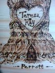 pyrographed family tree