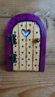 Love purple teeny fairy door