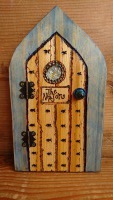 Blue wash sea side fairy door