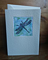 Dragonfly,  pen and watercolour